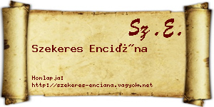 Szekeres Enciána névjegykártya